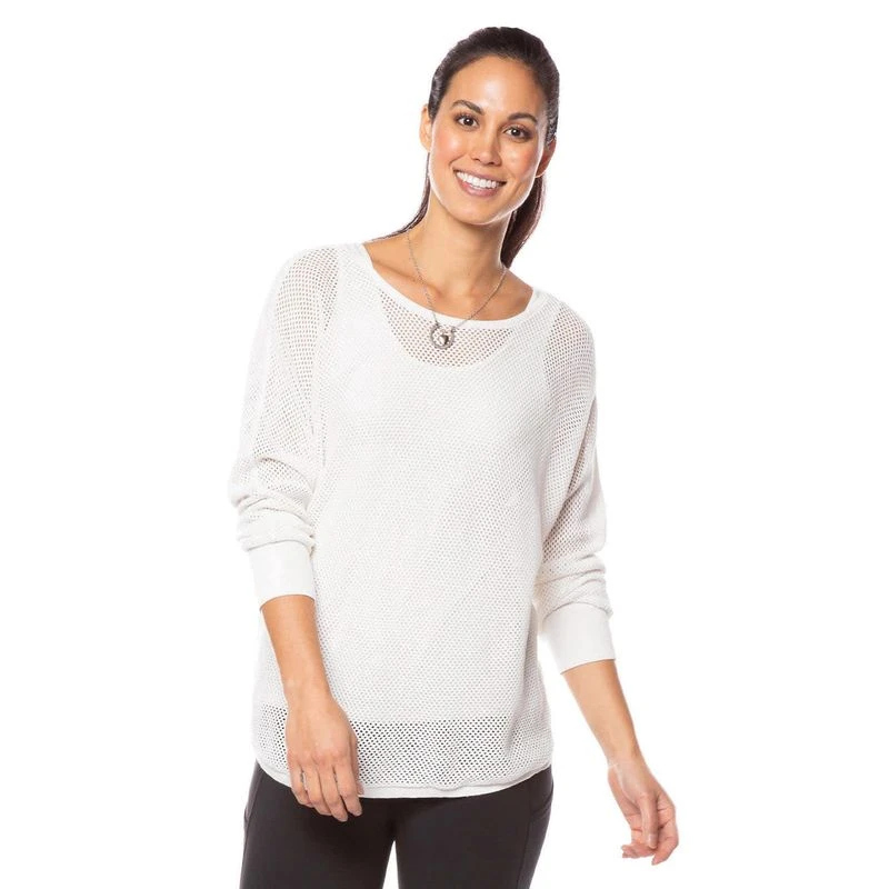 EQL Women's Organic Cotton Mesh Weekender Top - Soft White 4 EQL Women's Organic Cotton Mesh Weekender Top - Soft White - Image 2