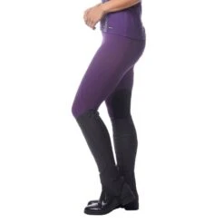 Kerrits Women's Flow Rise Knee Patch Performance Tights - Huckleberry -Riding Apparel Store 610129 800 800