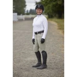 Kerrits Women's Encore Long Sleeve Show Shirt - White/Lucky Diamond -Riding Apparel Store 611207 800 800