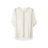 EQL Women's Embroidered EQ Stripe Top - Soft White