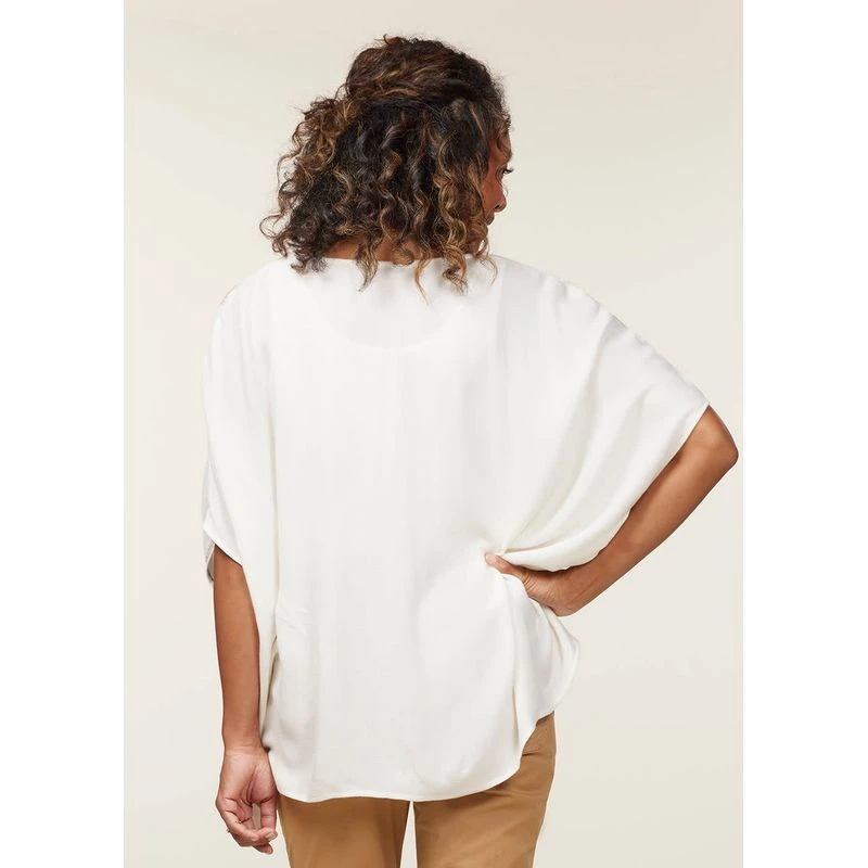 EQL Women's Embroidered EQ Stripe Top - Soft White 6 EQL Women's Embroidered EQ Stripe Top - Soft White - Image 4