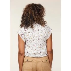 EQL Women's Horizon Rolled Cuff Shirt - Soft White Spring Fever -Riding Apparel Store 644750 800 800