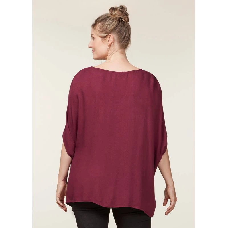 EQL Women's Embroidered EQ Stripe Top - Sangria 6 EQL Women's Embroidered EQ Stripe Top - Sangria - Image 4