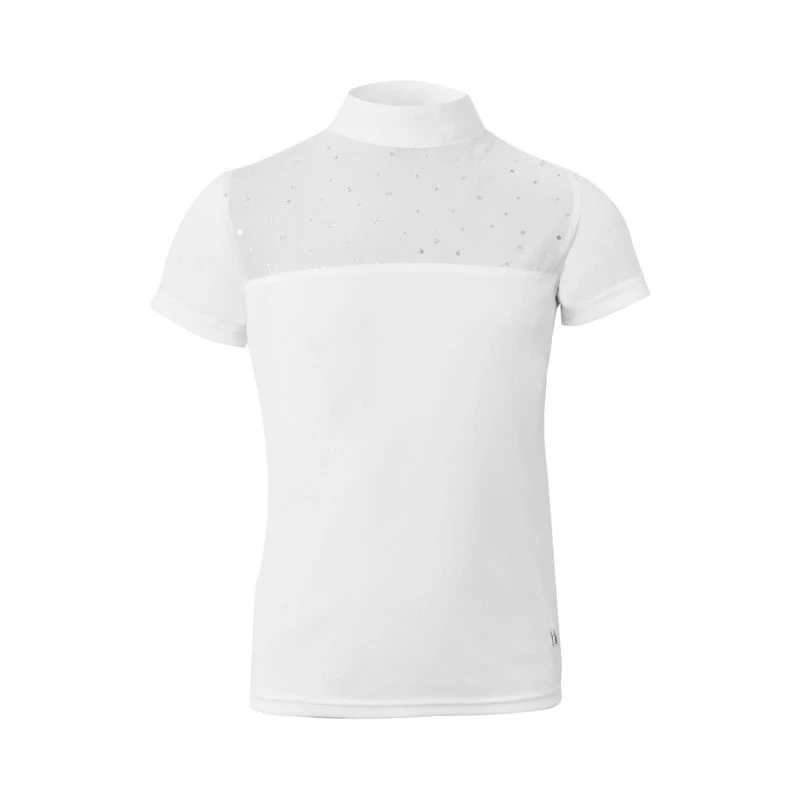 Horze Kids' Kaya Show Shirt - Brilliant White 3 Horze Kids' Kaya Show Shirt - Brilliant White