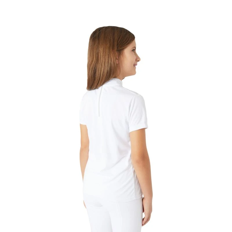 Horze Kids' Kaya Show Shirt - Brilliant White 4 Horze Kids' Kaya Show Shirt - Brilliant White - Image 2