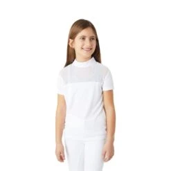 Horze Kids' Kaya Show Shirt - Brilliant White 9 Horze Kids' Kaya Show Shirt - Brilliant White -Riding Apparel Store 648527 800 800