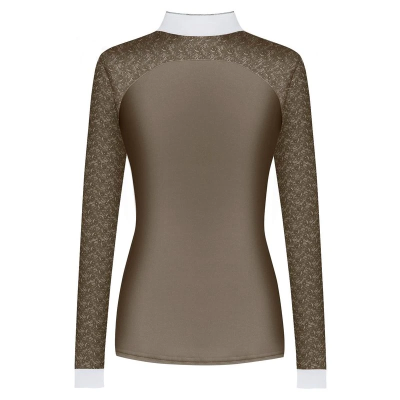 Fair Play Women's Anita Long Sleeve Competition Shirt - Taupe Grey 4 Fair Play Women's Anita Long Sleeve Competition Shirt - Taupe Grey - Image 2