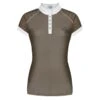 Fair Play Women's Anita Short Sleeve Competition Shirt - Taupe Grey -Riding Apparel Store 655154 800 800