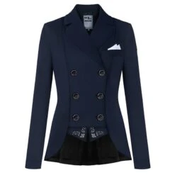 Fair Play Women's Alissa Fleur Dressage Short Tail Coat - Navy