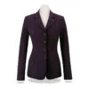 RJ Classics Women's Palermo Orange Label Show Coat - Merlot Herringbone -Riding Apparel Store 670142 800 800