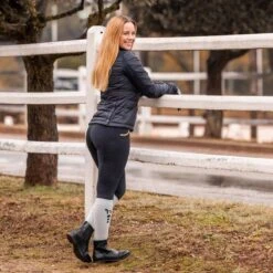 Horze Women's Lucinda High Waist Knee Patch Tights - Dark Navy -Riding Apparel Store 670394 800 800