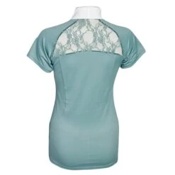 Horseware Women's Sara Jersey Short Sleeve Competition Shirt - Tourmaline -Riding Apparel Store 680574 800 800