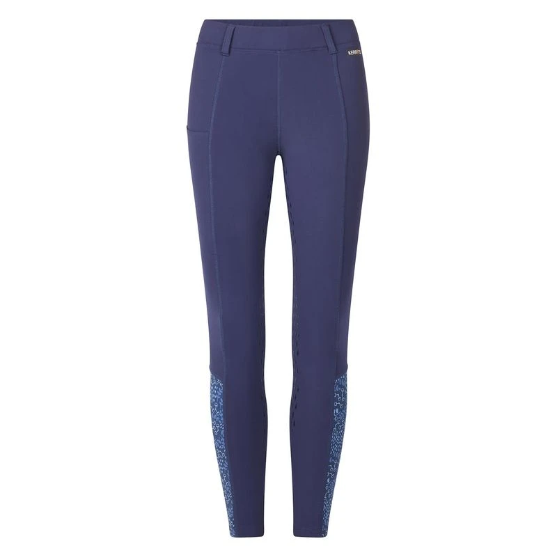 Kerrits Kids' Thermo Tech Printed Tights - Ink/Ink Snaffle 3 Kerrits Kids' Thermo Tech Printed Tights - Ink/Ink Snaffle