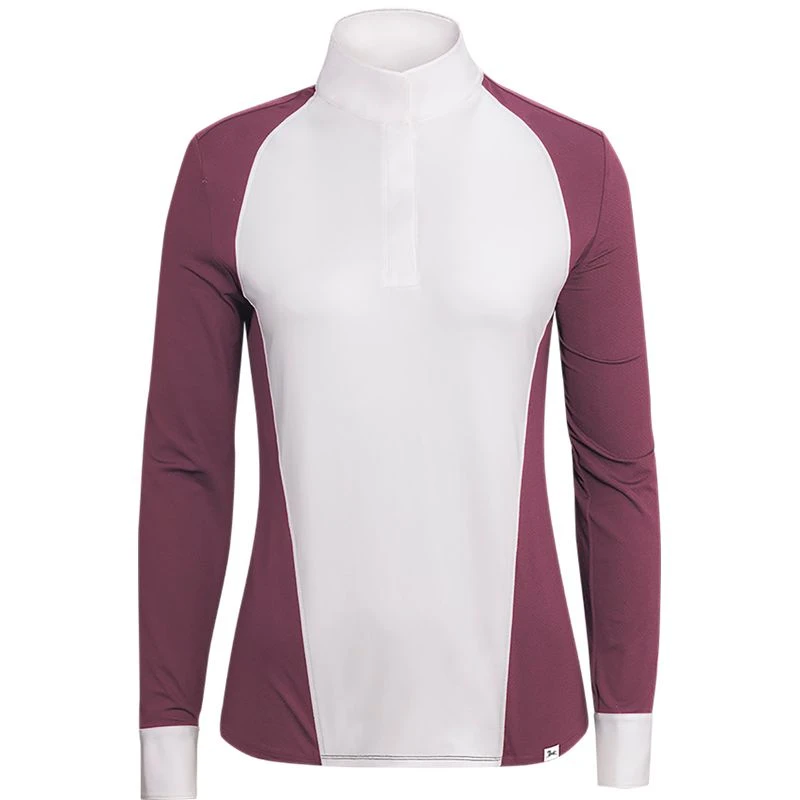 RJ Classics Women's Lexi Long Sleeve Show Shirt - White/Amaranth 3 RJ Classics Women's Lexi Long Sleeve Show Shirt - White/Amaranth