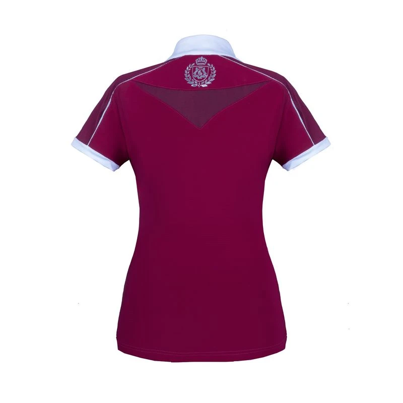 Fair Play Women's Claire Short Sleeve Competition Shirt - Burgundy/White 4 Fair Play Women's Claire Short Sleeve Competition Shirt - Burgundy/White - Image 2