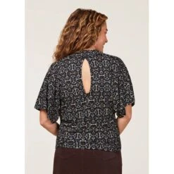 EQL Women's Lexi Cowl Neck Dolman Shirt - Black/ Mixed Bits -Riding Apparel Store 698312 800 800