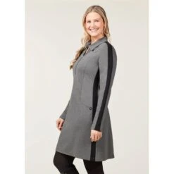 EQL Women's Ascent Ponte Tunic Dress - Charcoal Heather -Riding Apparel Store 700473 800 800