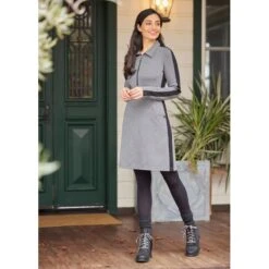 EQL Women's Ascent Ponte Tunic Dress - Charcoal Heather -Riding Apparel Store 700475 800 800