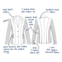 Tredstep Women's Solo Airlite Competition Coat - Navy -Riding Apparel Store 703774 800 800