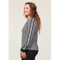 EQL Women's Snaffle Stripe Sweater - Black/White Herringbone -Riding Apparel Store 711473 800 800